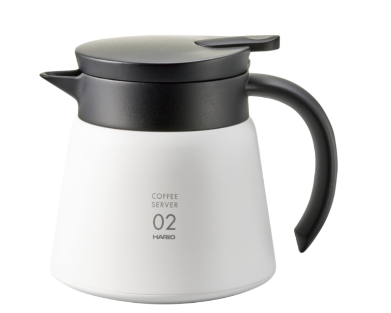 HARIO V60 Insulated Stainless Steel Carafe 600ml - White | Kaphiy GmbH