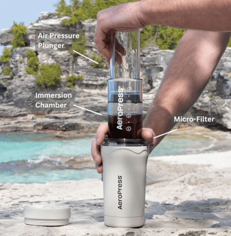 AeroPress Go Plus Travel System - Cream | Kaphiy GmbH