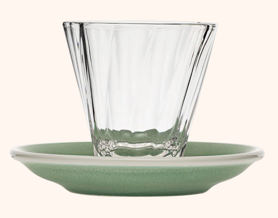 Loveramics 70 ml Twisted Espresso Glass with 11.5 cm Saucer | Kaphiy GmbH