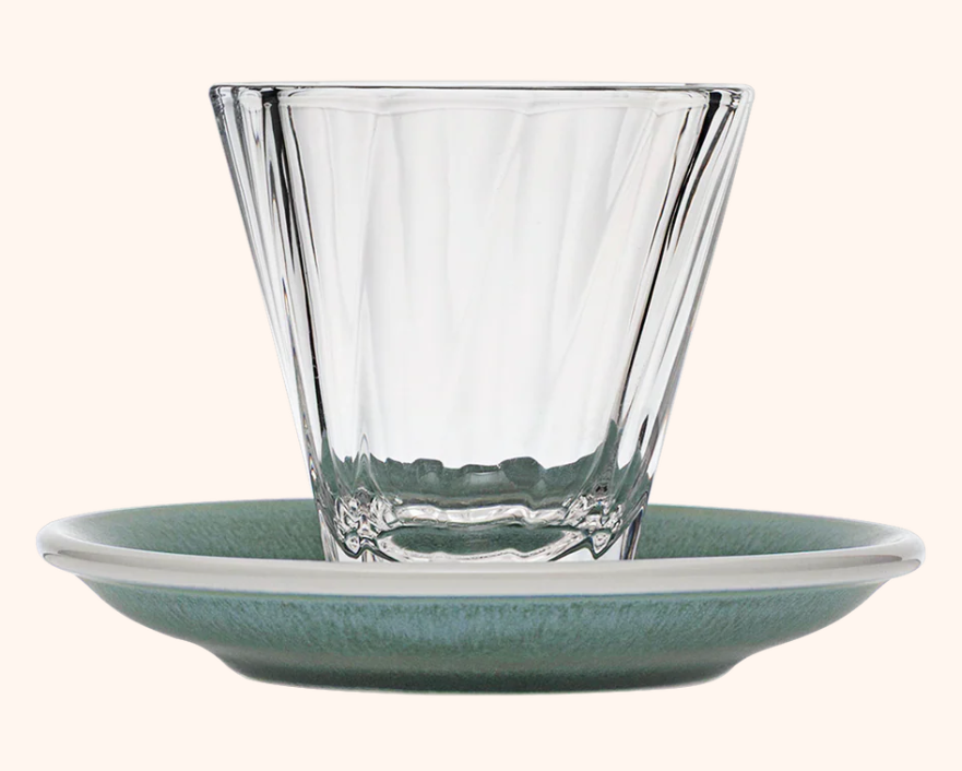 Loveramics 70 ml Twisted Espresso Glass with 11.5 cm Saucer | Kaphiy GmbH