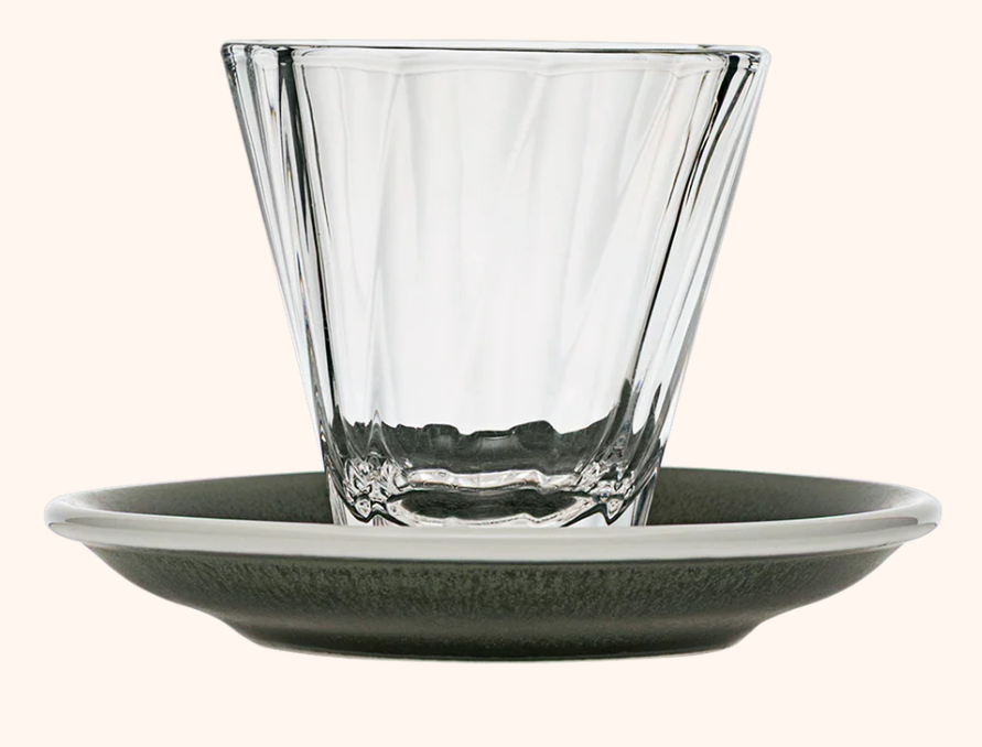 Loveramics 70 ml Twisted Espresso Glass with 11.5 cm Saucer | Kaphiy GmbH