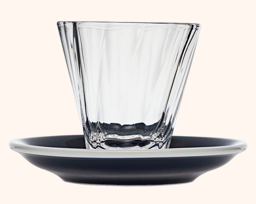 Loveramics 70 ml Twisted Espresso Glass with 11.5 cm Saucer | Kaphiy GmbH