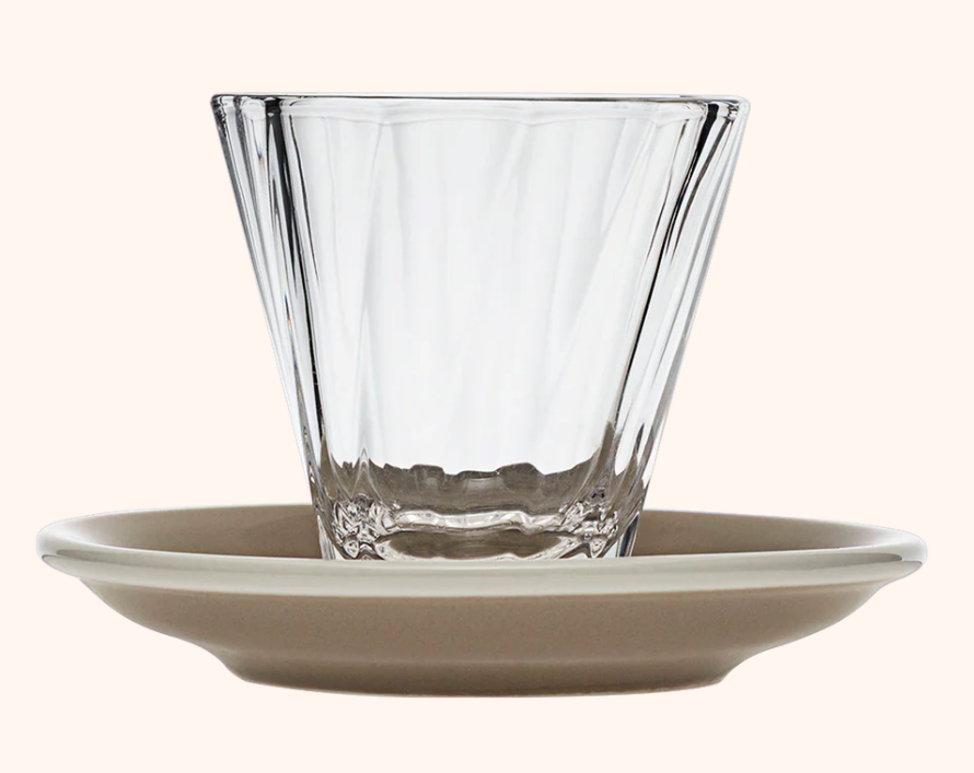 Loveramics 70 ml Twisted Espresso Glass with 11.5 cm Saucer | Kaphiy GmbH