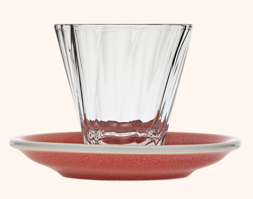 Loveramics 70 ml Twisted Espresso Glass with 11.5 cm Saucer | Kaphiy GmbH
