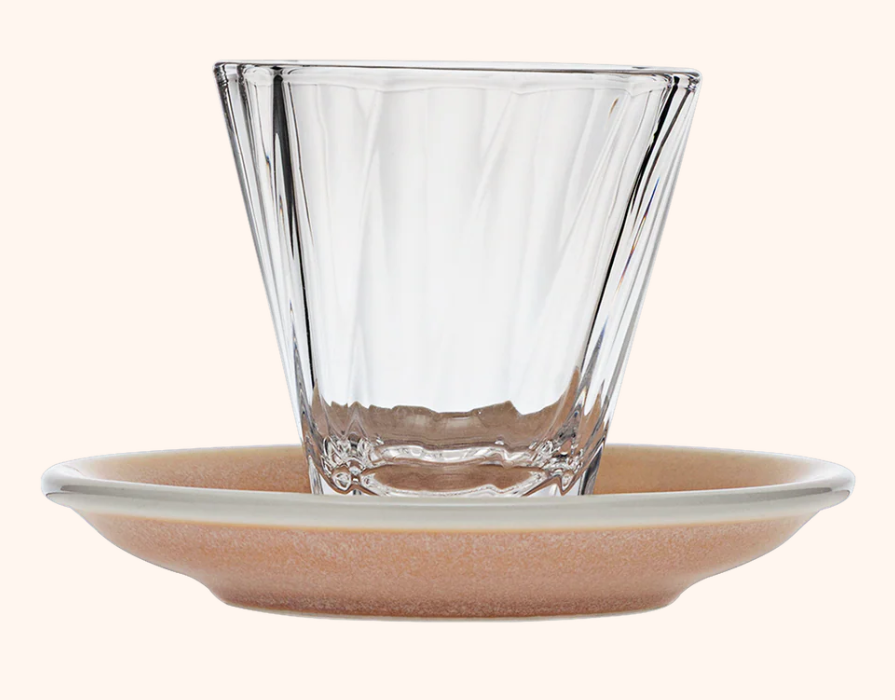 Loveramics 70 ml Twisted Espresso Glass with 11.5 cm Saucer | Kaphiy GmbH