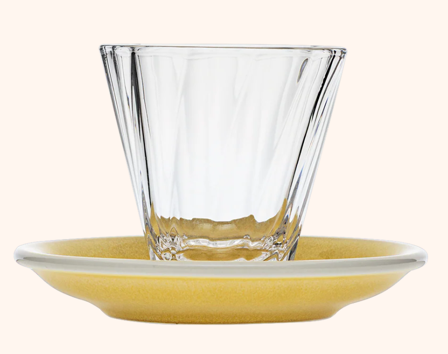 Loveramics 70 ml Twisted Espresso Glass with 11.5 cm Saucer | Kaphiy GmbH