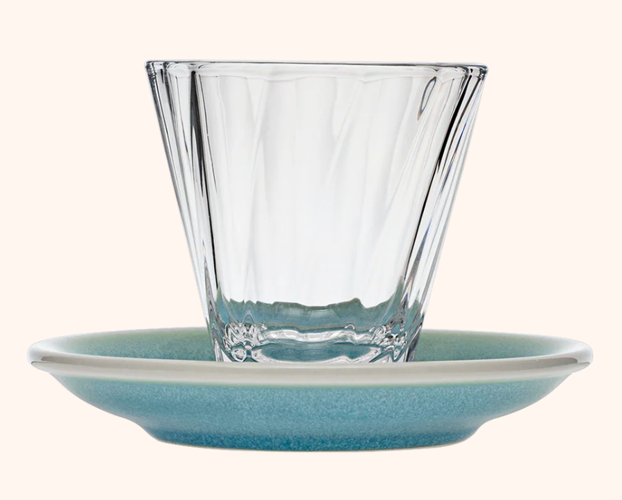 Loveramics 70 ml Twisted Espresso Glass with 11.5 cm Saucer | Kaphiy GmbH