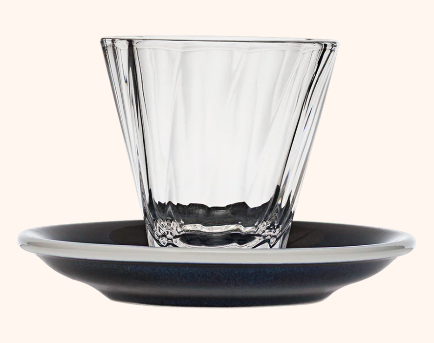 Loveramics 70 ml Twisted Espresso Glass with 11.5 cm Saucer | Kaphiy GmbH