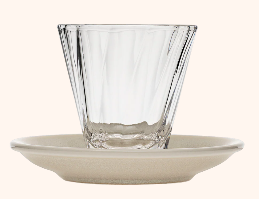 Loveramics 70 ml Twisted Espresso Glass with 11.5 cm Saucer | Kaphiy GmbH