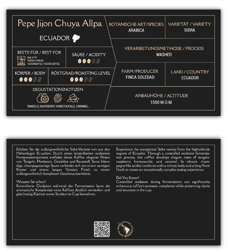 Kaphiy Pepe Jijon Chuya Allpa (Ecuador) Bohnen 350g