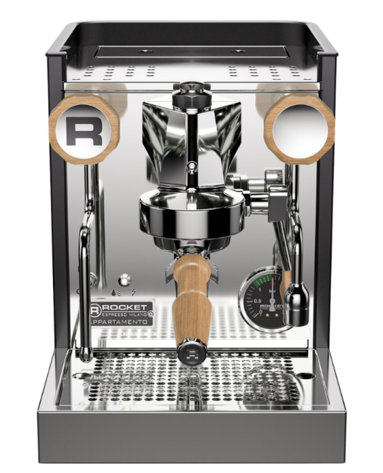 Rocket Appartamento TCA Black/Wood – Espressomaschine für Zuhause | Kaphiy GmbH