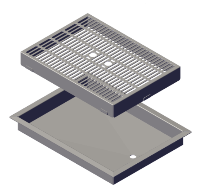 Modbar drip tray with drain | Kaphiy GmbH