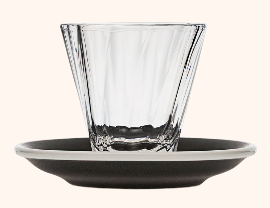 Loveramics 70 ml Twisted Espresso Glass with 11.5 cm Saucer | Kaphiy GmbH