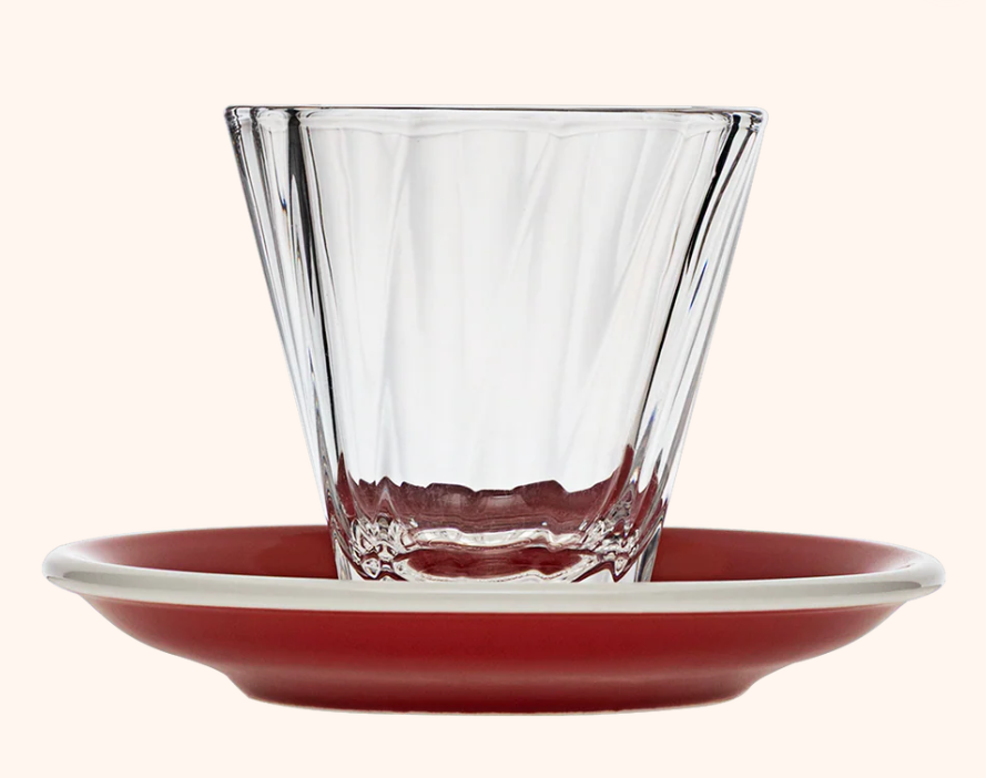 Loveramics 70 ml Twisted Espresso Glass with 11.5 cm Saucer | Kaphiy GmbH