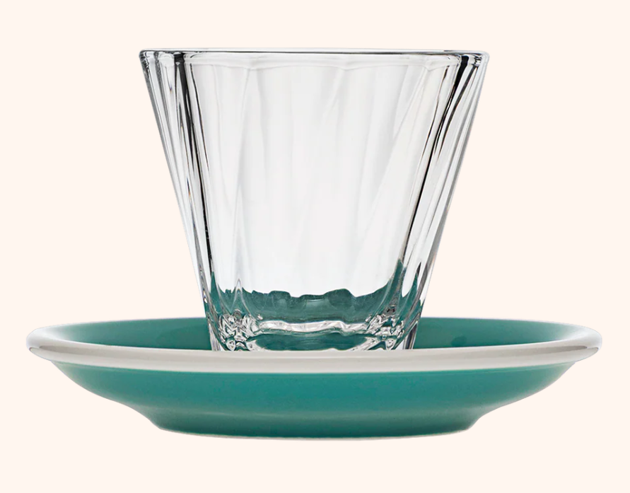 Loveramics 70 ml Twisted Espresso Glass with 11.5 cm Saucer | Kaphiy GmbH