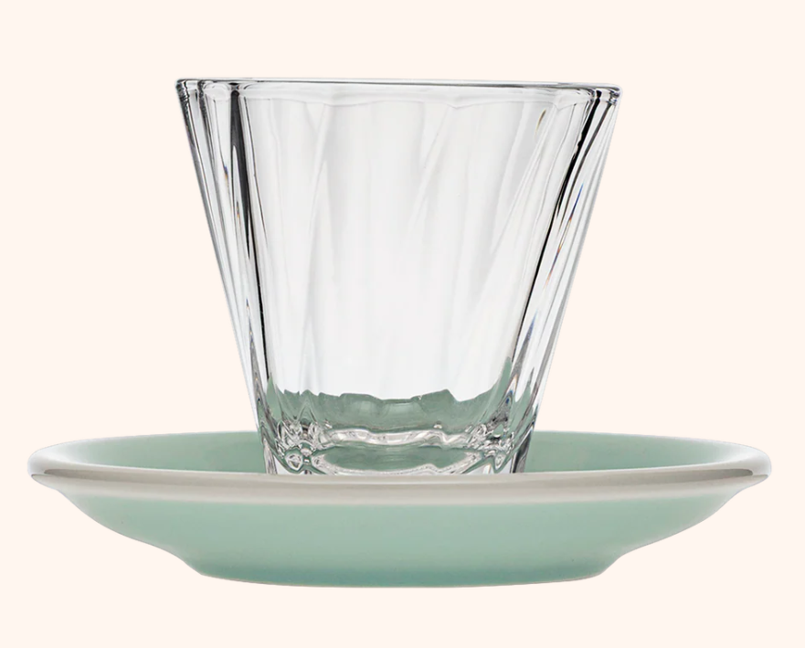 Loveramics 70 ml Twisted Espresso Glass with 11.5 cm Saucer | Kaphiy GmbH