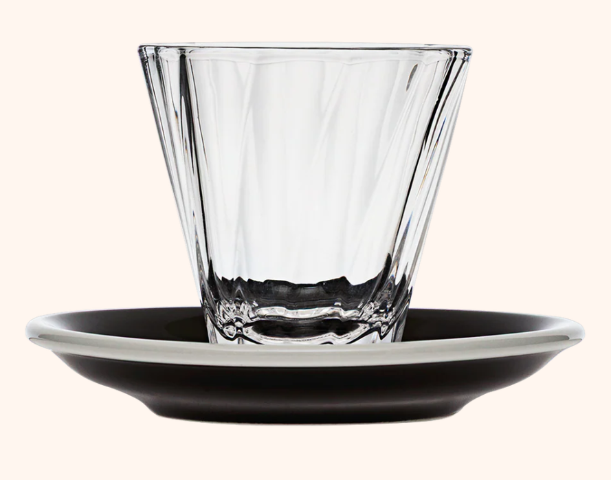 Loveramics 70 ml Twisted Espresso Glass with 11.5 cm Saucer | Kaphiy GmbH