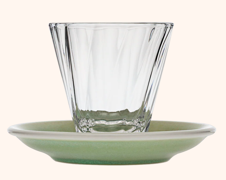 Loveramics 70 ml Twisted Espresso Glass with 11.5 cm Saucer | Kaphiy GmbH