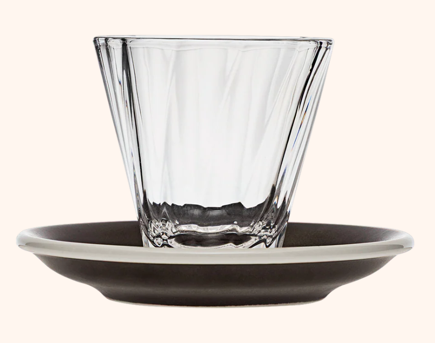 Loveramics 70 ml Twisted Espresso Glass with 11.5 cm Saucer | Kaphiy GmbH