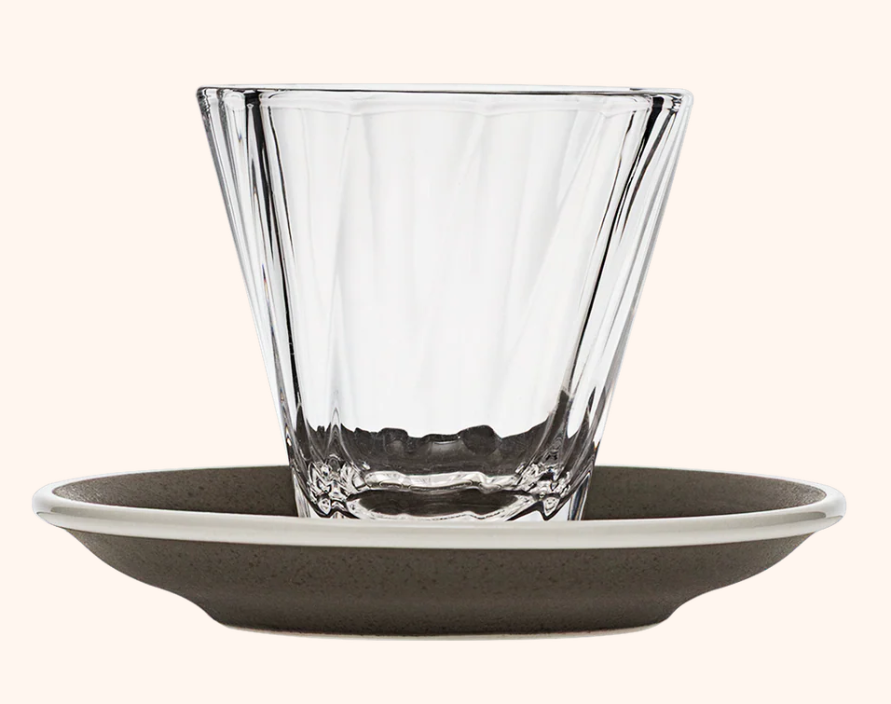 Loveramics 70 ml Twisted Espresso Glass with 11.5 cm Saucer | Kaphiy GmbH