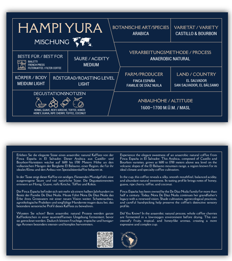 Kaphiy Hampi Yura (EL SALVADOR) Bohnen 350g