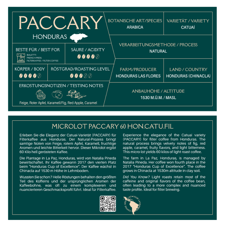 Kaphiy Paccary (Honduras) beans 350g